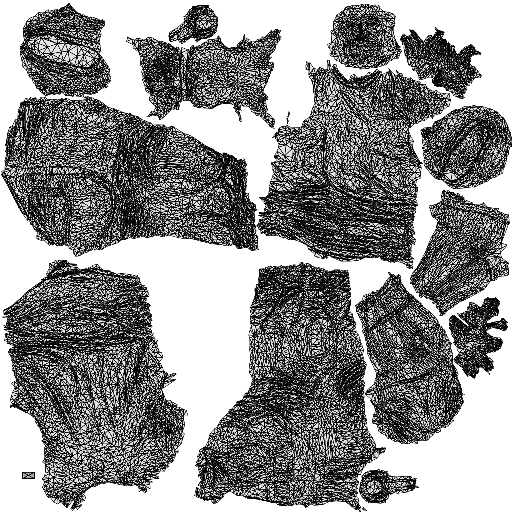 realistic 3D man casual standing, scanned archviz people for Blender and 3ds Max, wireframe top-down view