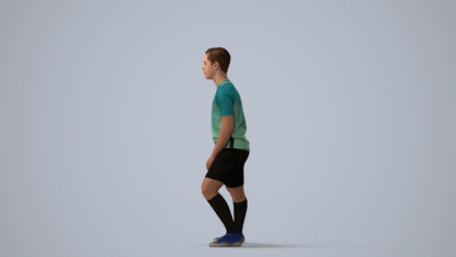 realistic 3D people boy sport, render-ready for V-Ray and Corona, FBX OBJ, three-quarter view render
