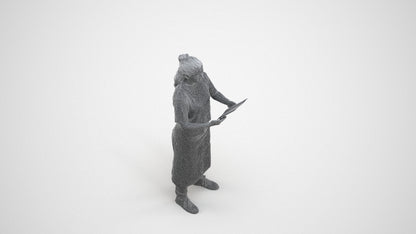 realistic 3D people woman hospitality, render-ready for V-Ray and Corona, FBX OBJ, wireframe three-quarter view