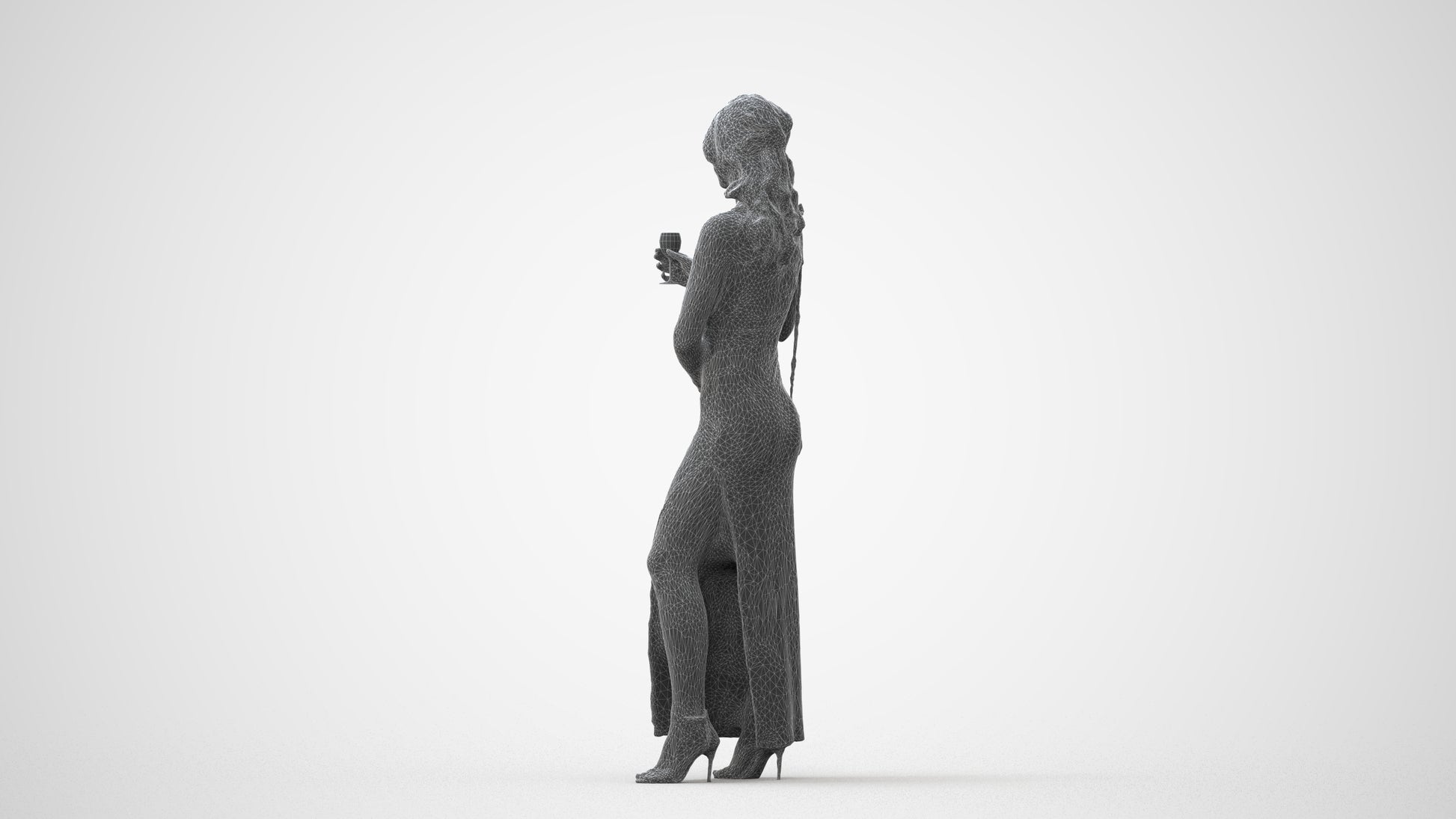 realistic 3D woman formal formalaffairs, scanned archviz people for Blender and 3ds Max, square thumbnail
