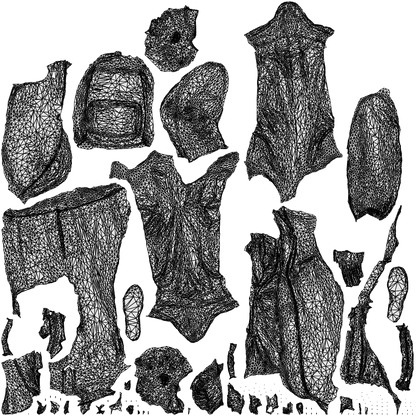 photogrammetry 3D man business, realistic human model archviz FBX, wireframe top-down view