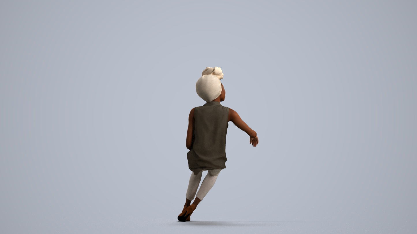 3D people model woman casual sitting, scanned human for 3ds Max rendering, front view render