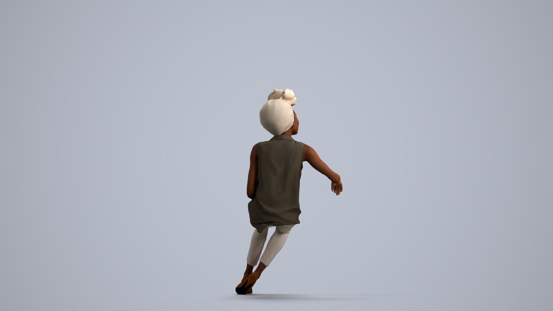 3D people model woman casual sitting, scanned human for 3ds Max rendering, front view render