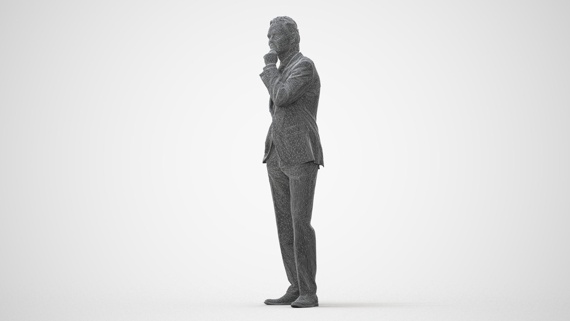 3D scanned man business, photorealistic archviz people for Enscape and SketchUp, square thumbnail