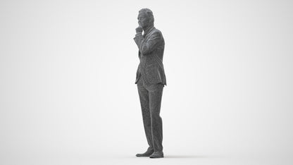 3D scanned man business, photorealistic archviz people for Enscape and SketchUp, square thumbnail