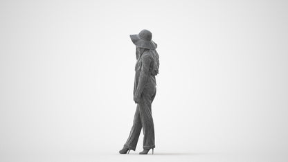 realistic 3D people woman casual standing, render-ready for V-Ray and Corona, FBX OBJ, square thumbnail