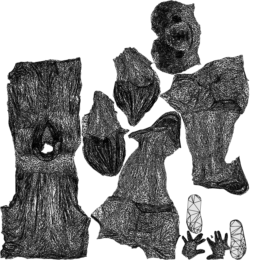 realistic 3D human man casual standing, archviz people FBX OBJ for Blender, wireframe top-down view