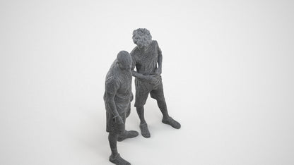 realistic 3D boy casual kids, scanned archviz people for Blender and 3ds Max, wireframe three-quarter view