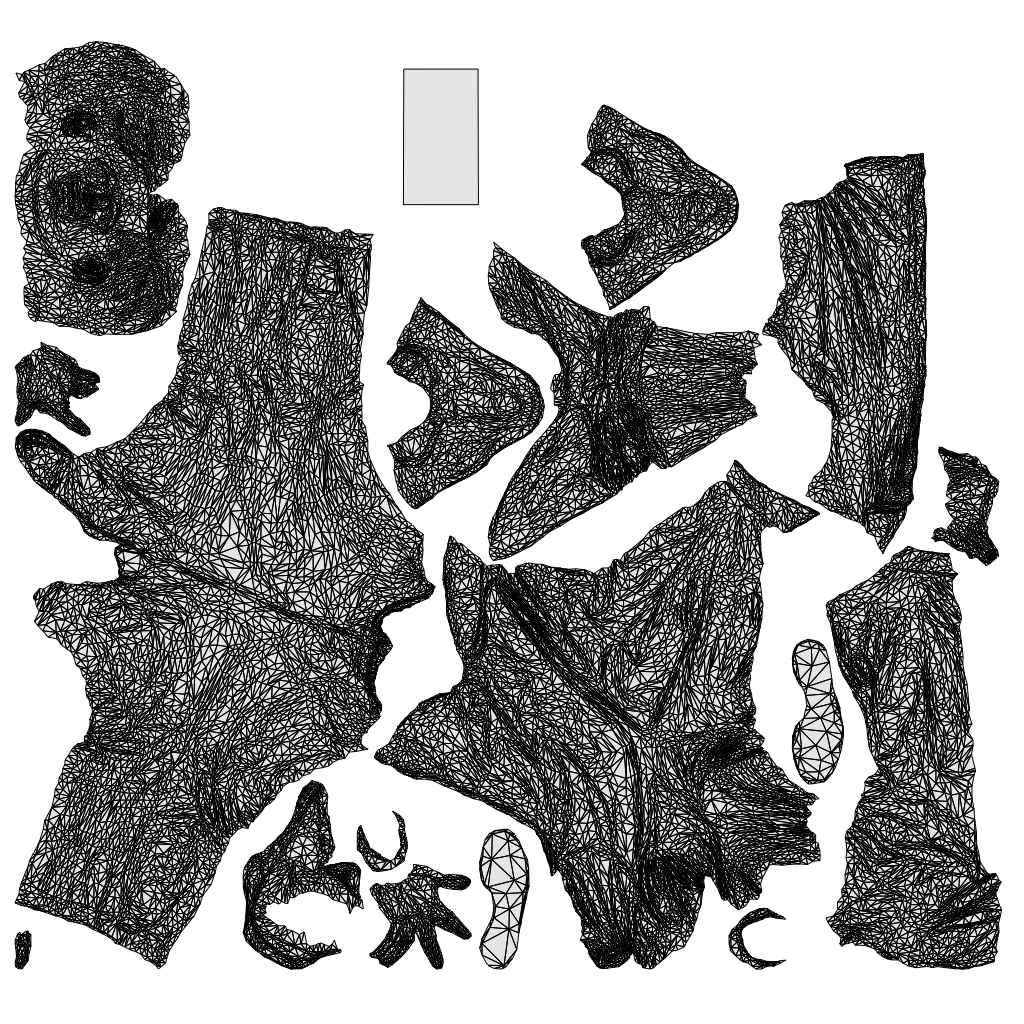 scanned 3D man casual standing, photogrammetry people for Enscape and V-Ray, wireframe top-down view