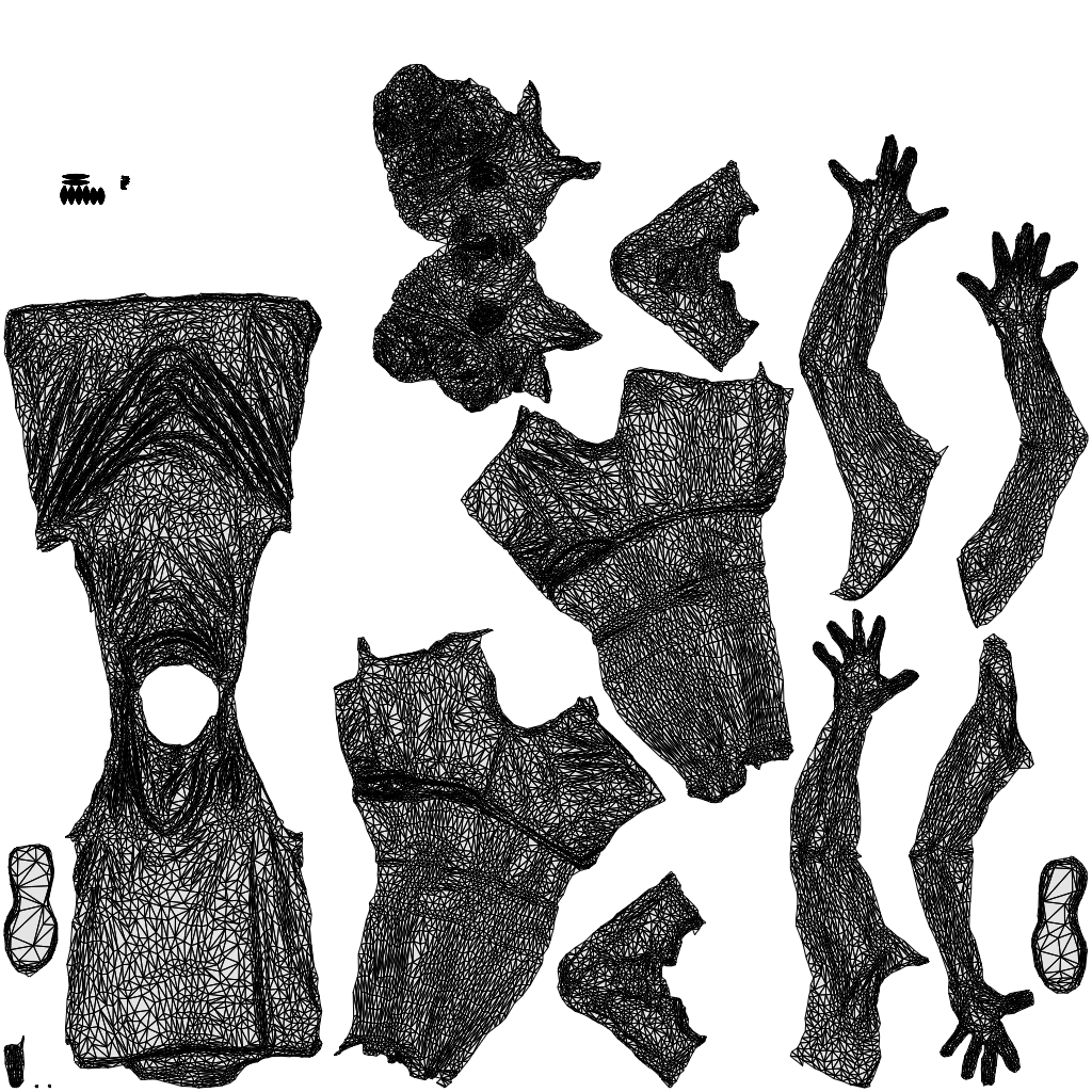 photogrammetry 3D woman sport, realistic human model archviz FBX, wireframe top-down view