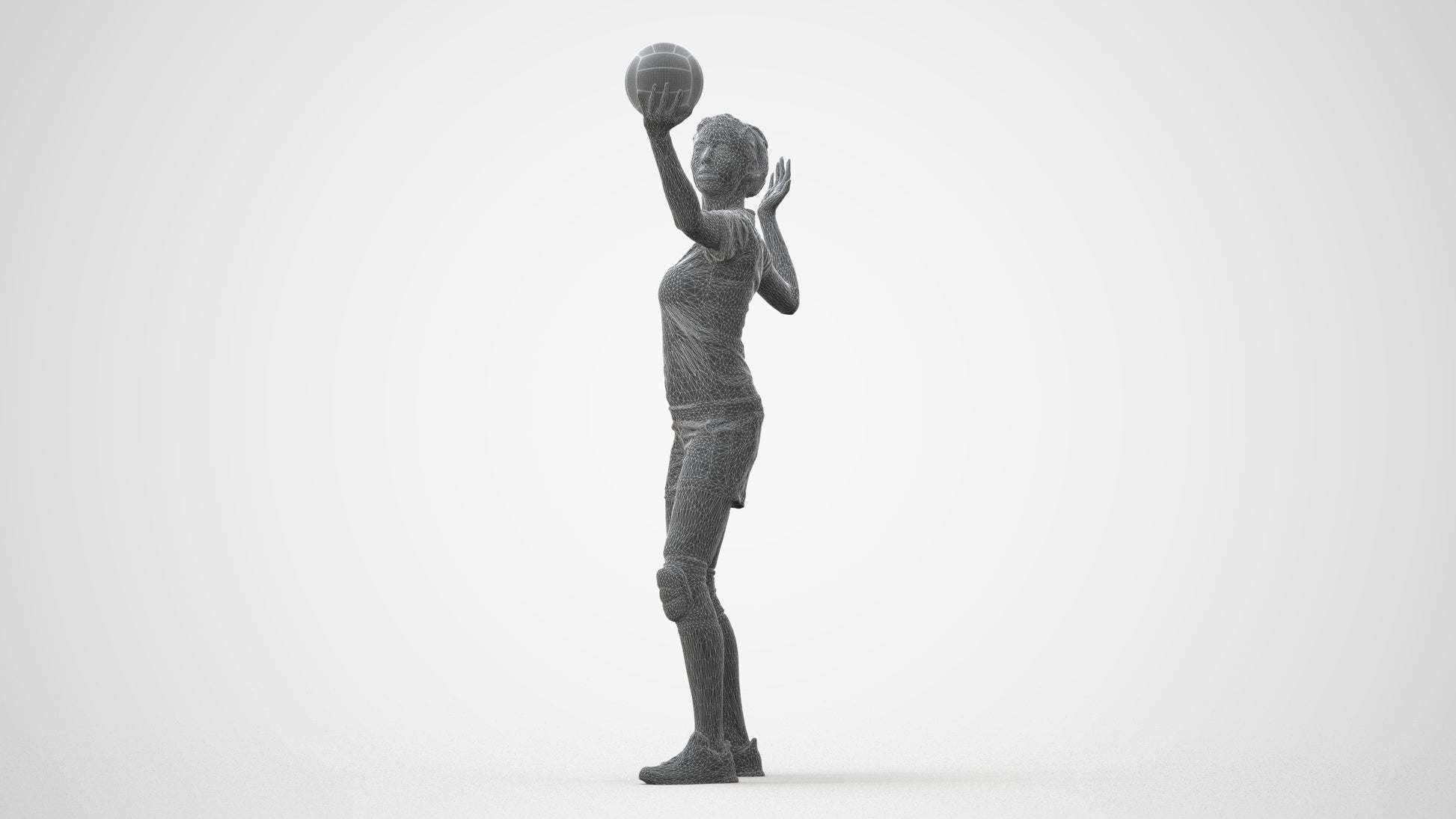 realistic 3D people woman sport, render-ready for V-Ray and Corona, FBX OBJ, square thumbnail