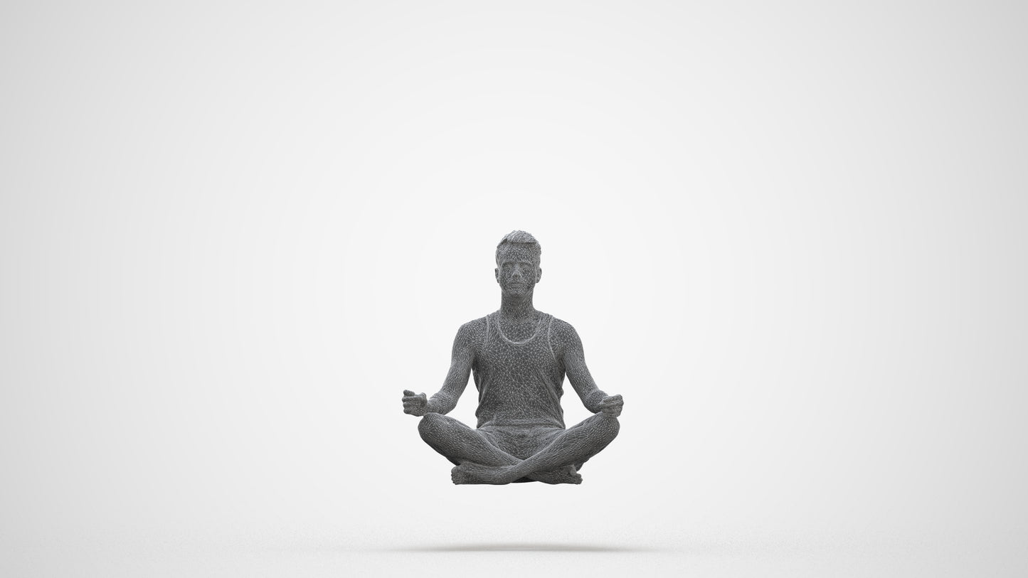 realistic 3D people man sport, render-ready for V-Ray and Corona, FBX OBJ, three-quarter front view render