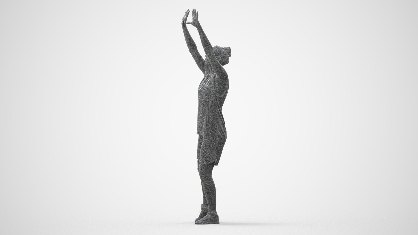 3D people model woman sport, scanned human for 3ds Max rendering, square thumbnail