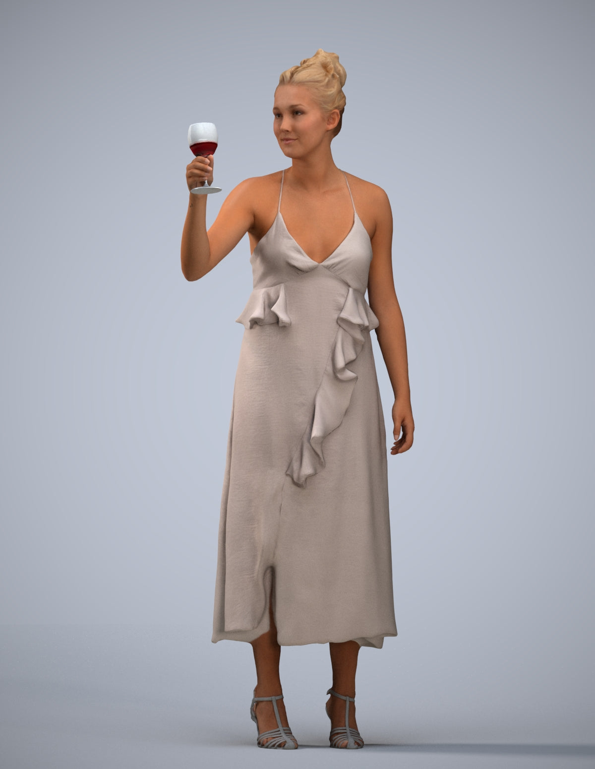 3D people model woman formal formalaffairs, scanned human for 3ds Max rendering