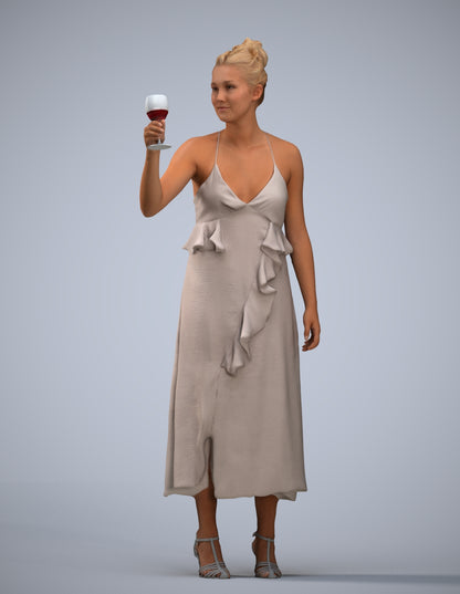3D people model woman formal formalaffairs, scanned human for 3ds Max rendering