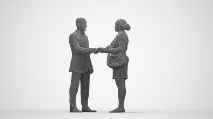 realistic 3D people man business, render-ready for V-Ray and Corona, FBX OBJ, wireframe back view