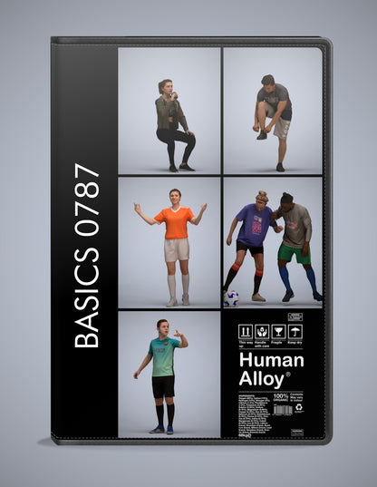 5 3D scanned people sport, photorealistic archviz pack for Enscape and SketchUp
