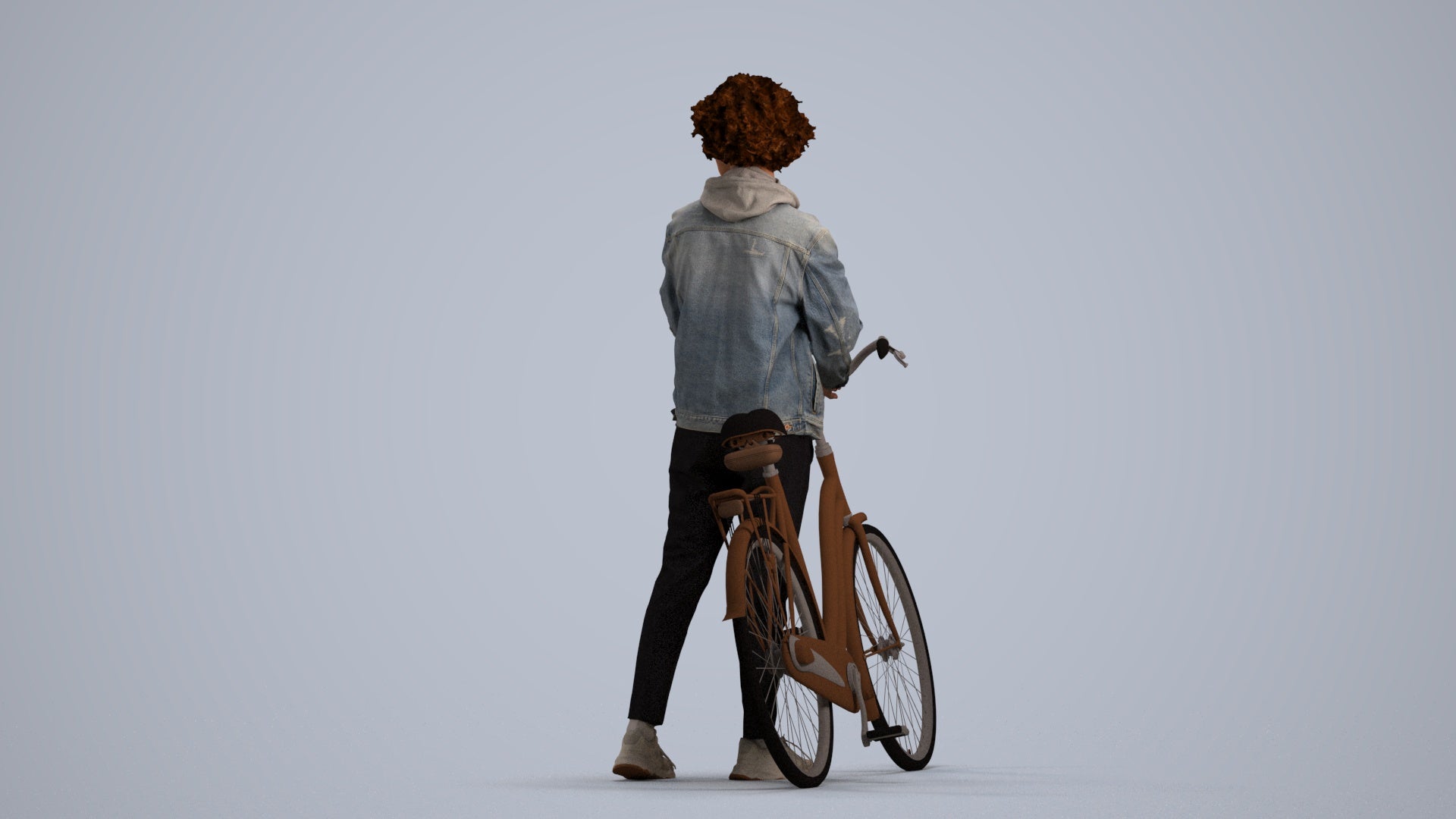photogrammetry 3D man casual shopping, realistic human model archviz FBX, front view render