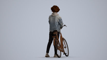 photogrammetry 3D man casual shopping, realistic human model archviz FBX, front view render