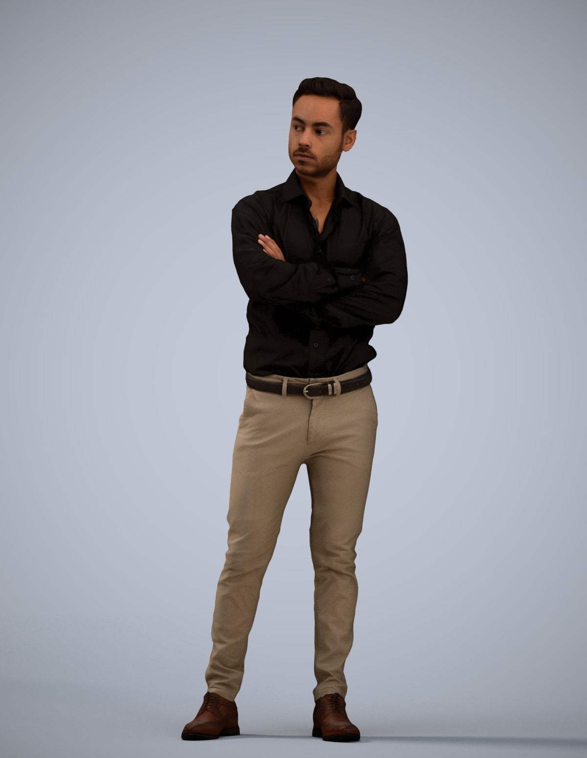 realistic 3D human man business, archviz people FBX OBJ for Blender