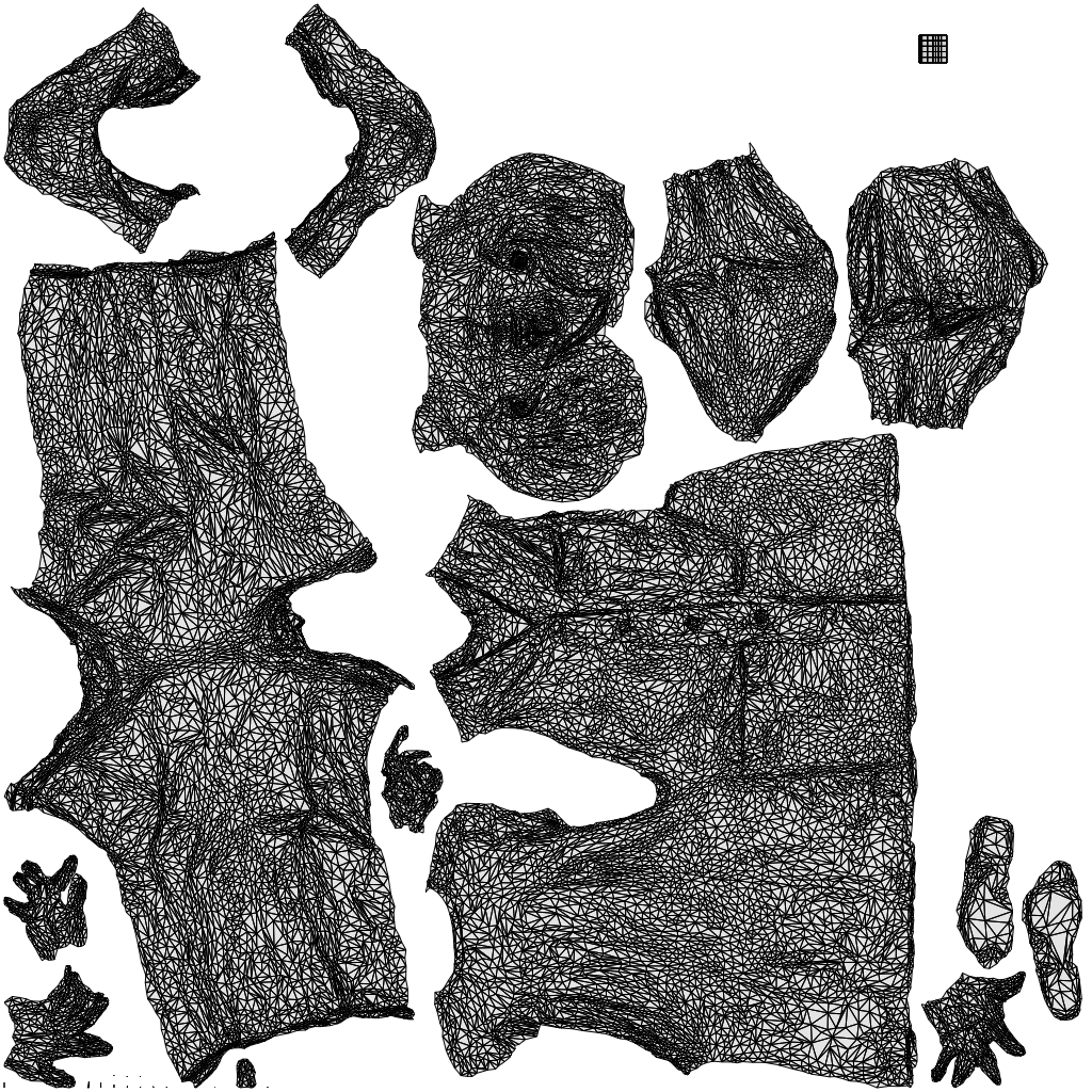 photogrammetry 3D senior woman medical, realistic human model archviz FBX, wireframe top-down view