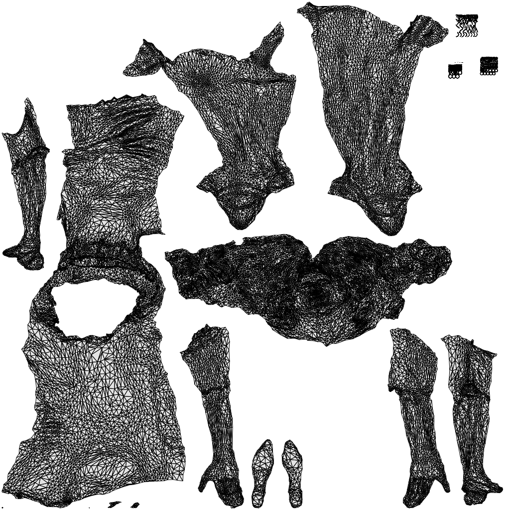 3D people model senior woman casual cycling, scanned human for 3ds Max rendering, wireframe top-down view