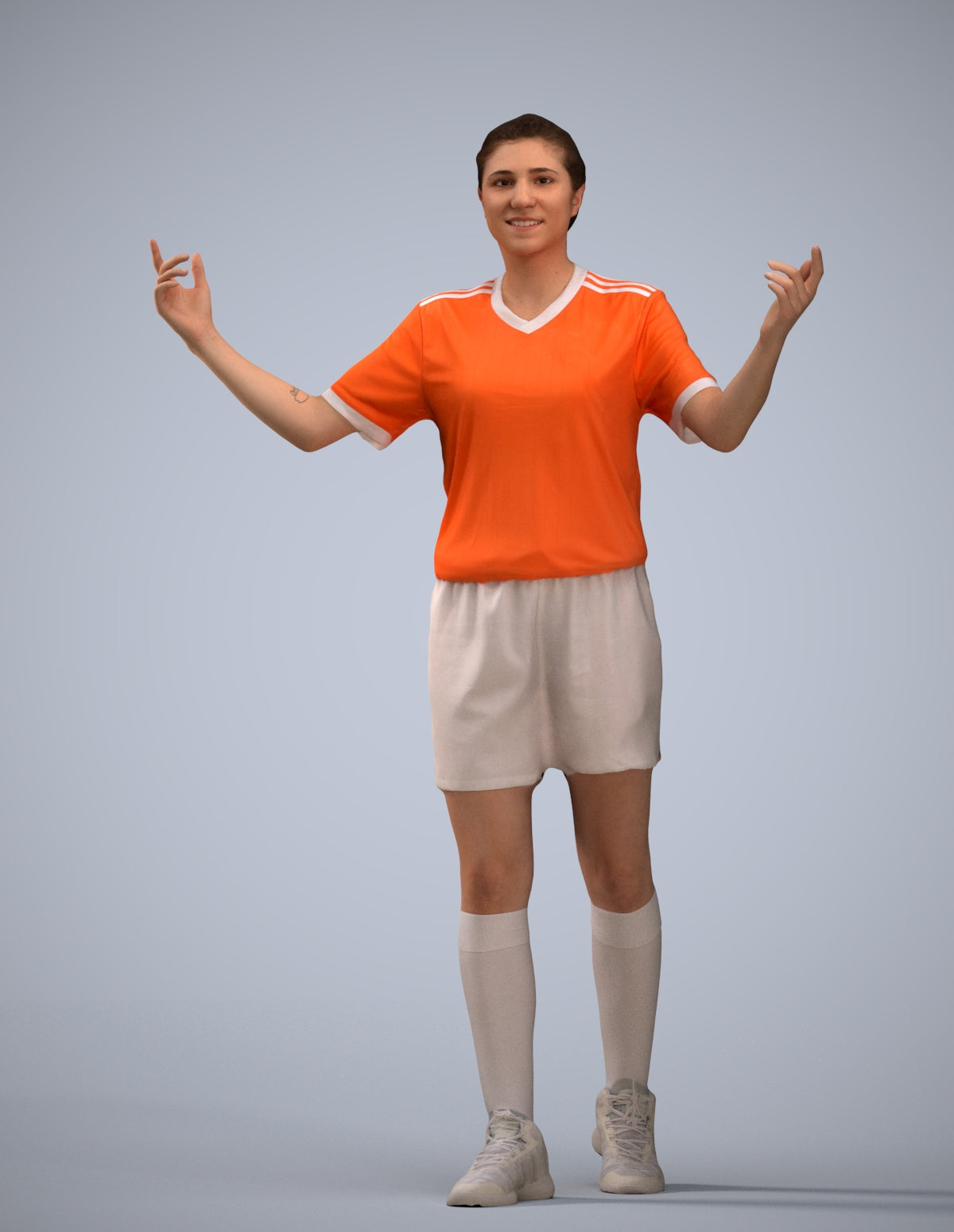 scanned 3D woman sport, photogrammetry people for Enscape and V-Ray
