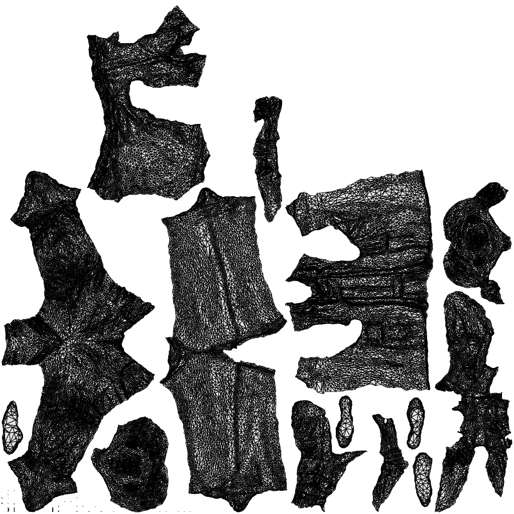 scanned 3D woman business, photogrammetry people for Enscape and V-Ray, wireframe top-down view