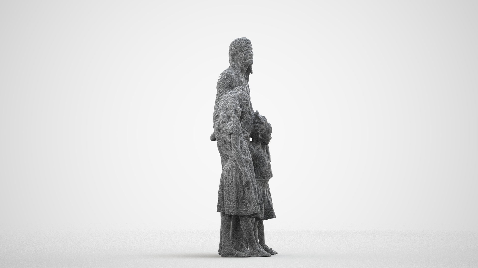 photogrammetry 3D girl casual kids, realistic human model archviz FBX, square thumbnail