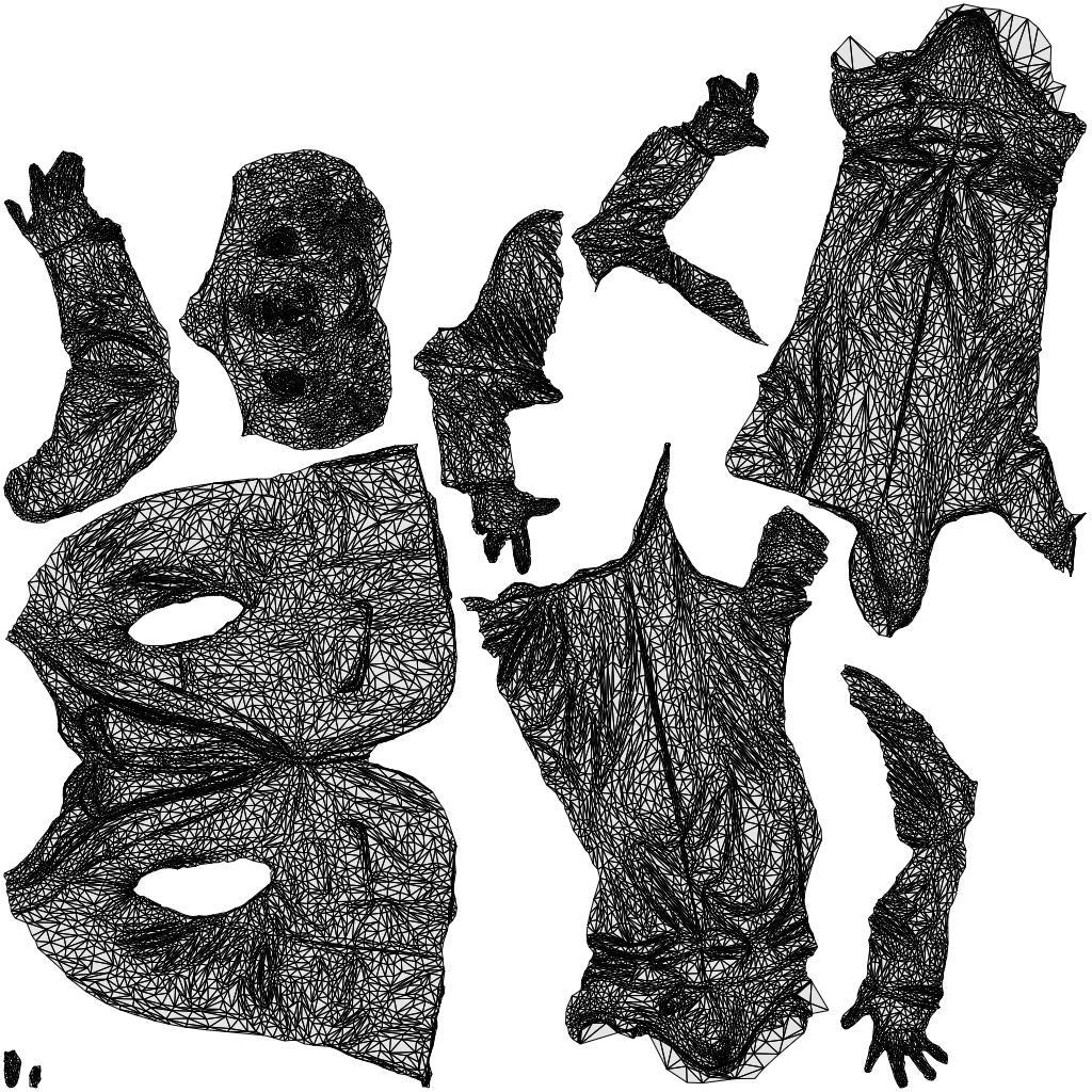 realistic 3D man business, scanned archviz people for Blender and 3ds Max, wireframe top-down view