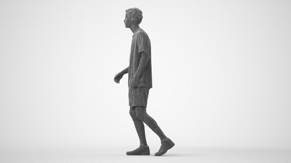 3D scanned man sport, photorealistic archviz people for Enscape and SketchUp, square thumbnail