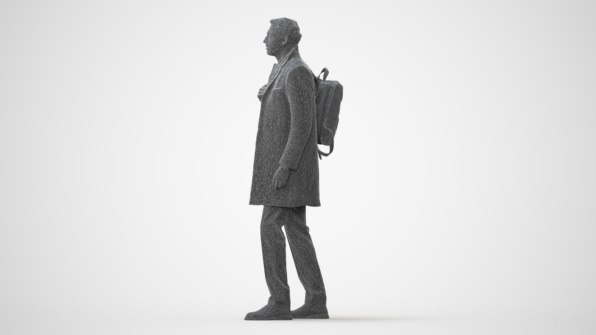 photogrammetry 3D man business, realistic human model archviz FBX, square thumbnail