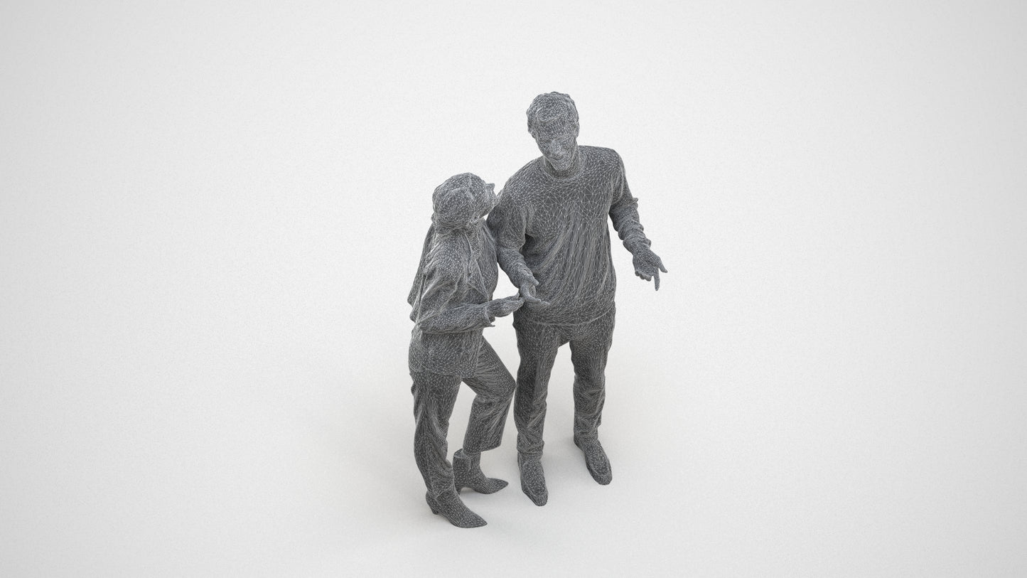 scanned 3D senior woman business shopping, photogrammetry people for Enscape and V-Ray, wireframe three-quarter view