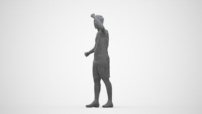 realistic 3D human boy sport, archviz people FBX OBJ for Blender, wireframe back view
