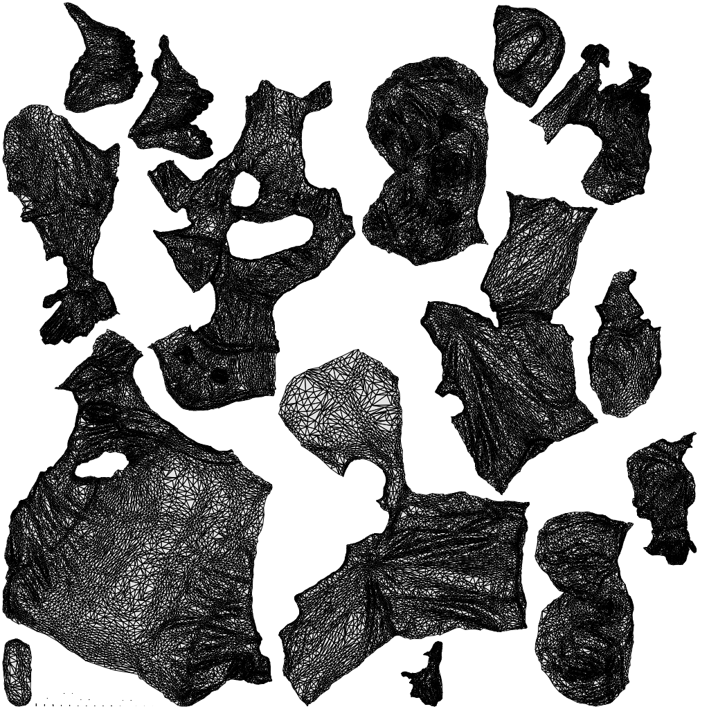 3D people model girl kids, scanned human for 3ds Max rendering, wireframe top-down view