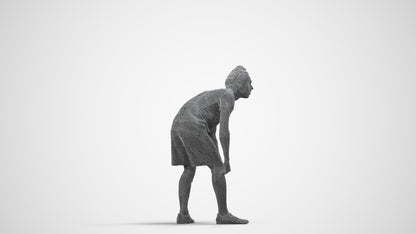 realistic 3D man sport, scanned archviz people for Blender and 3ds Max, wireframe side view
