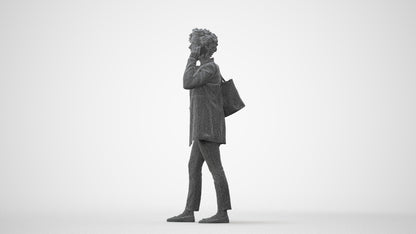 realistic 3D people woman business standing, render-ready for V-Ray and Corona, FBX OBJ, square thumbnail