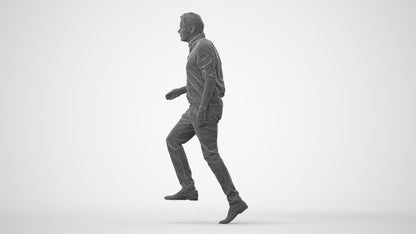 realistic 3D human man casual standing, archviz people FBX OBJ for Blender, square thumbnail