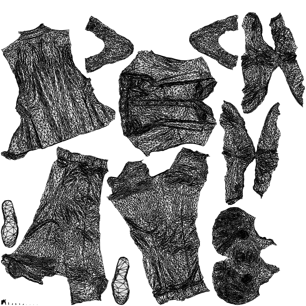 scanned 3D man business, photogrammetry people for Enscape and V-Ray, wireframe top-down view