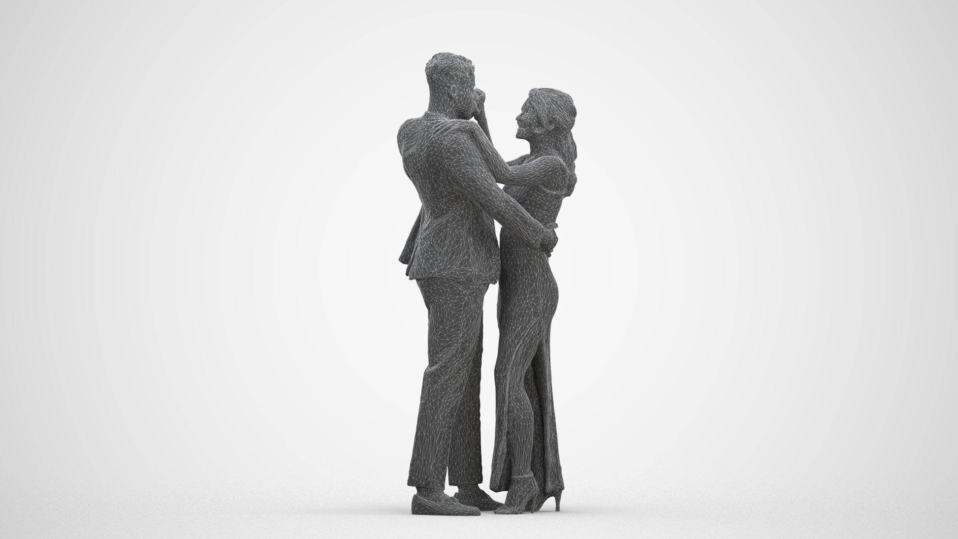 realistic 3D human woman formal kids, archviz people FBX OBJ for Blender, three-quarter front view render