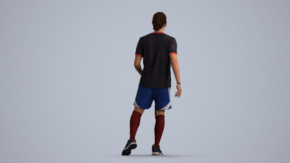 photogrammetry 3D man sport, realistic human model archviz FBX, front view render
