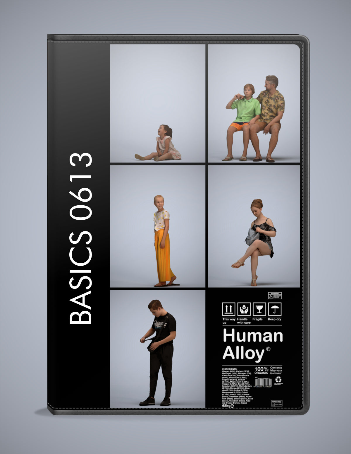 3D human models kids bundle, 5 photogrammetry scanned people for archviz