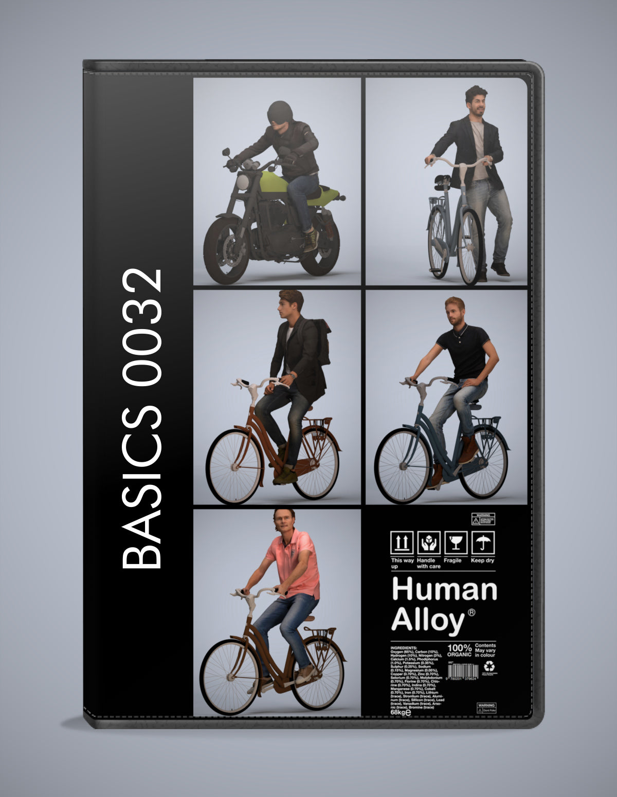 3D people models cycling bundle, 5 scanned humans for 3ds Max rendering