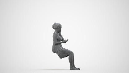 realistic 3D human woman formal formalaffairs, archviz people FBX OBJ for Blender, wireframe side view