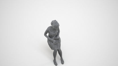 3D people model woman formal formalaffairs, scanned human for 3ds Max rendering, wireframe three-quarter view
