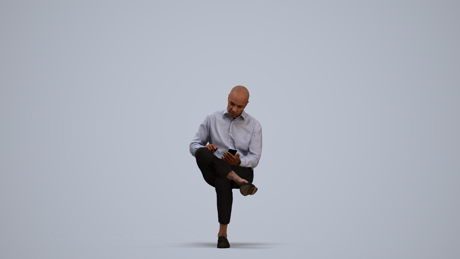 realistic 3D human man business, archviz people FBX OBJ for Blender, standing pose render