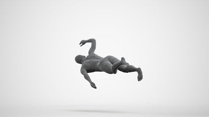realistic 3D people man sport pool, render-ready for V-Ray and Corona, FBX OBJ, wireframe front view