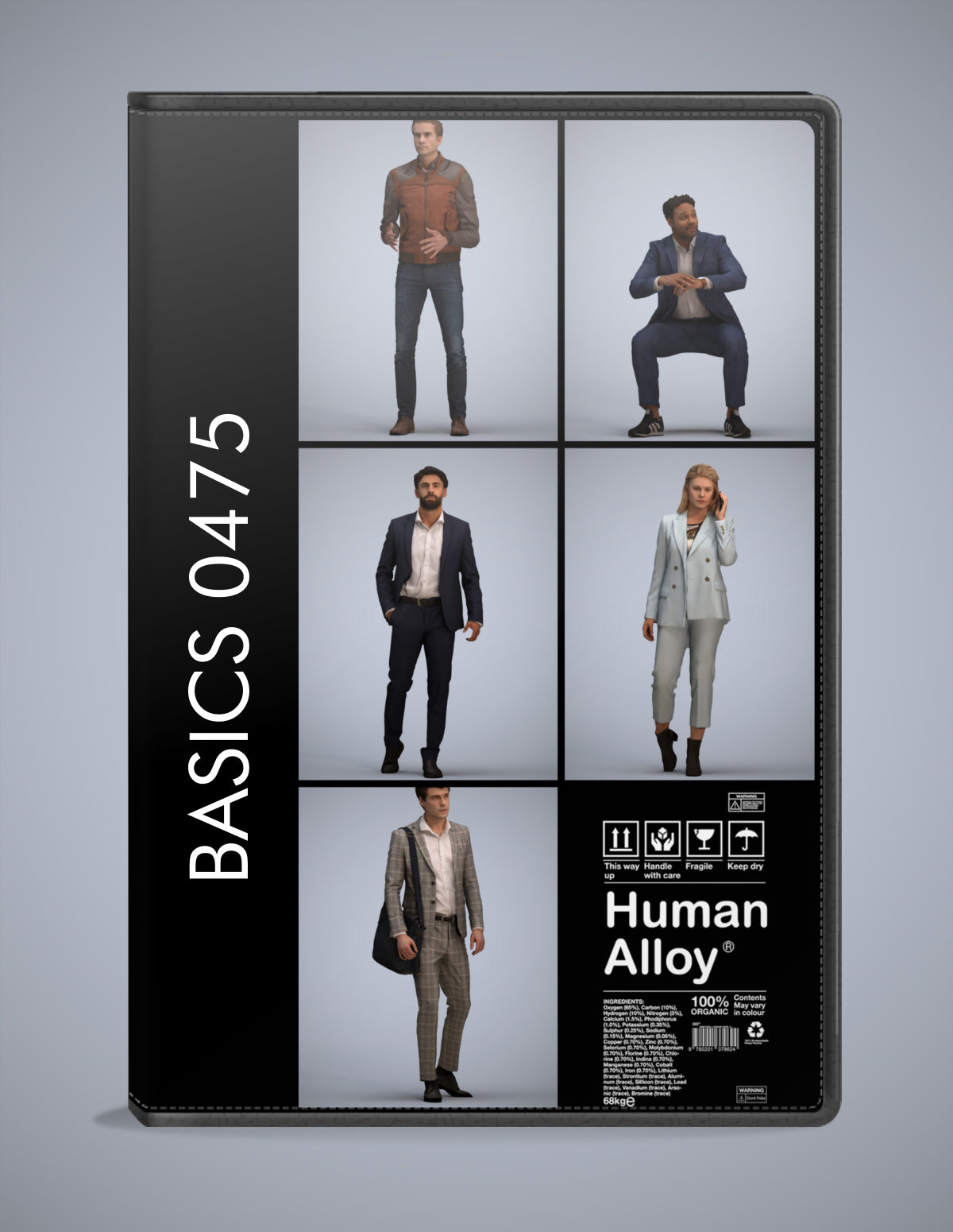 photogrammetry 3D people business collection, 5 realistic human models archviz FBX