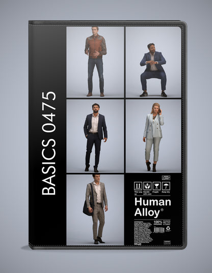 photogrammetry 3D people business collection, 5 realistic human models archviz FBX