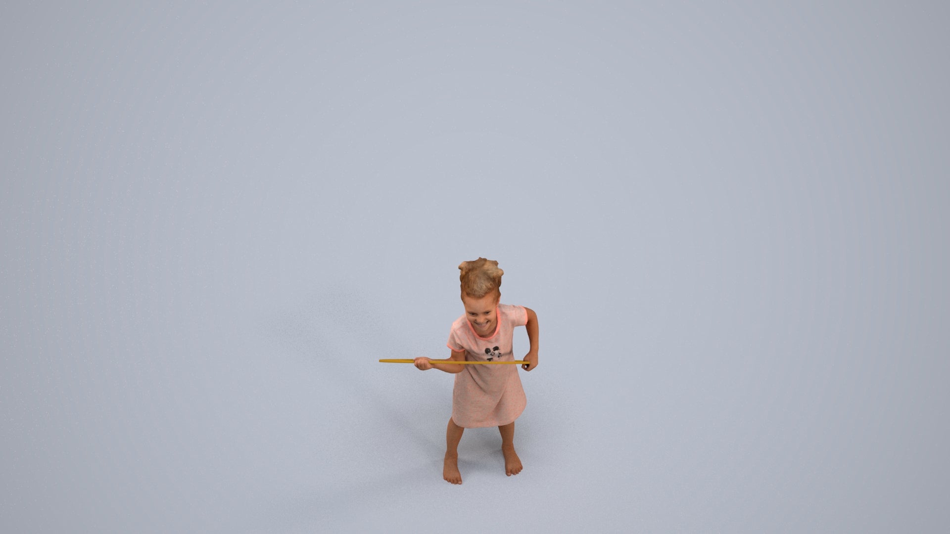 realistic 3D people girl casual kids, render-ready for V-Ray and Corona, FBX OBJ, back view render